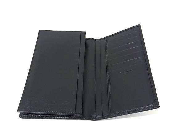 BVLGARI ブルガリ 財布 オクト 284708 ブラック レザー メンズ 二つ折り 長財布 美品