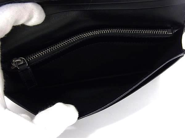 BVLGARI ブルガリ 財布 オクト 284708 ブラック レザー メンズ 二つ折り 長財布 美品