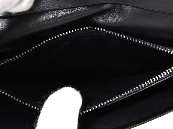 BVLGARI ブルガリ 財布 オクト 284708 ブラック レザー メンズ 二つ折り 長財布 美品