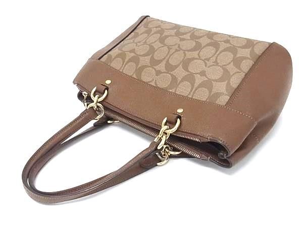 COACH コーチ ハンドバッグ シグネチャー F26139 ブラウン PVC レザー レディース 2WAY