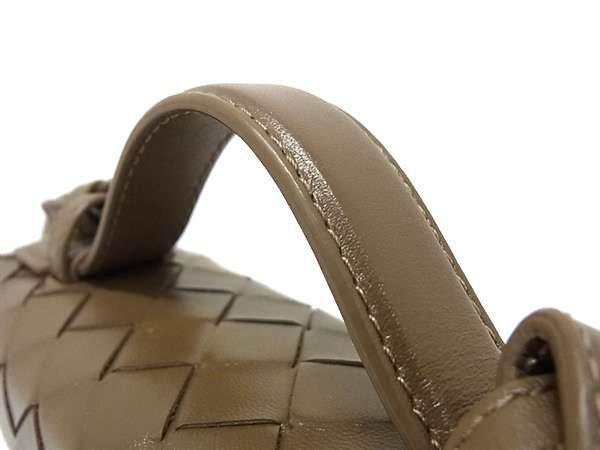 BOTTEGA VENETA ボッテガヴェネタ バニティーケース バン バン 789109 ライムストーン レザー ユニセックス 2WAY イントレチャート 美品