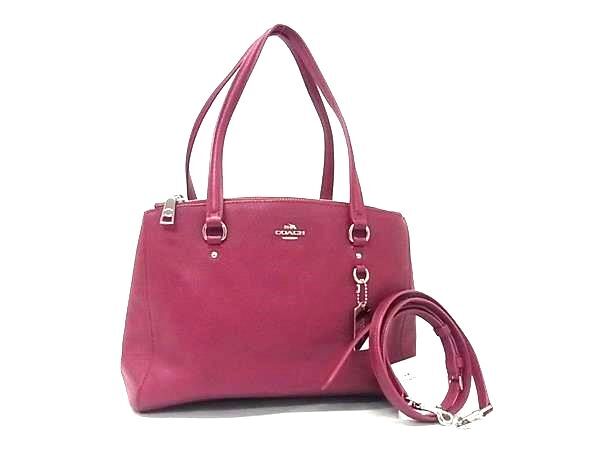 COACH コーチ ハンドバッグ 36882 ワインレッド レザー レディース 2WAY