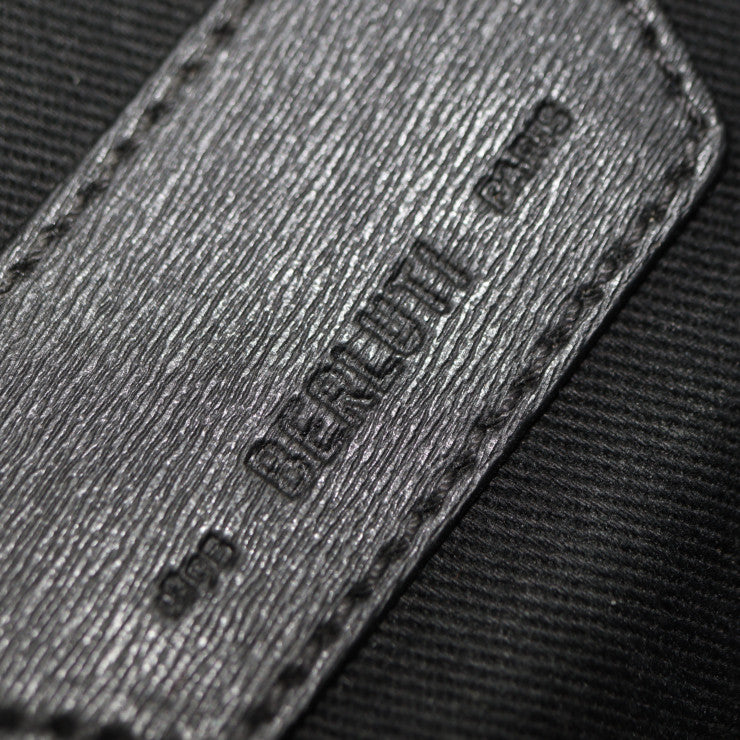 Berluti ベルルッティ リポーター スモール ショルダーバッグ - PVC レザー ブラック×グレー ブラウン シルバー金具 2WAY ハンドバッグ クロスボディバッグ