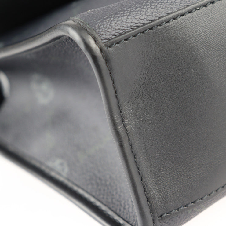 Berluti ベルルッティ リポーター スモール ショルダーバッグ - PVC レザー ブラック×グレー ブラウン シルバー金具 2WAY ハンドバッグ クロスボディバッグ