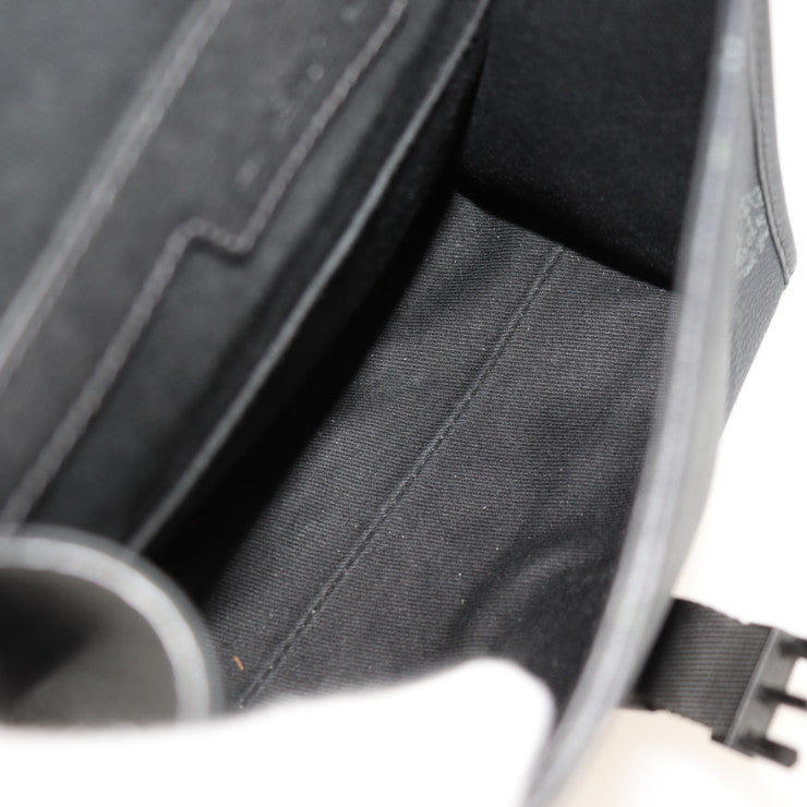 Berluti ベルルッティ リポーター スモール ショルダーバッグ - PVC レザー ブラック×グレー ブラウン シルバー金具 2WAY ハンドバッグ クロスボディバッグ