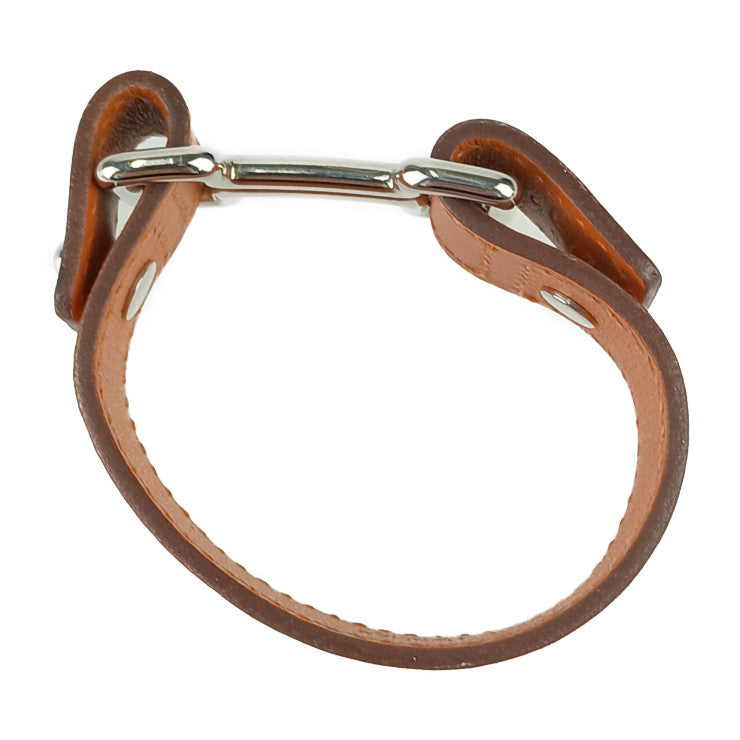 美品 HERMES エルメス ブレスレット トゥナイト - オレンジ系 シルバー金具 ヴォースイフト レディース □K刻印