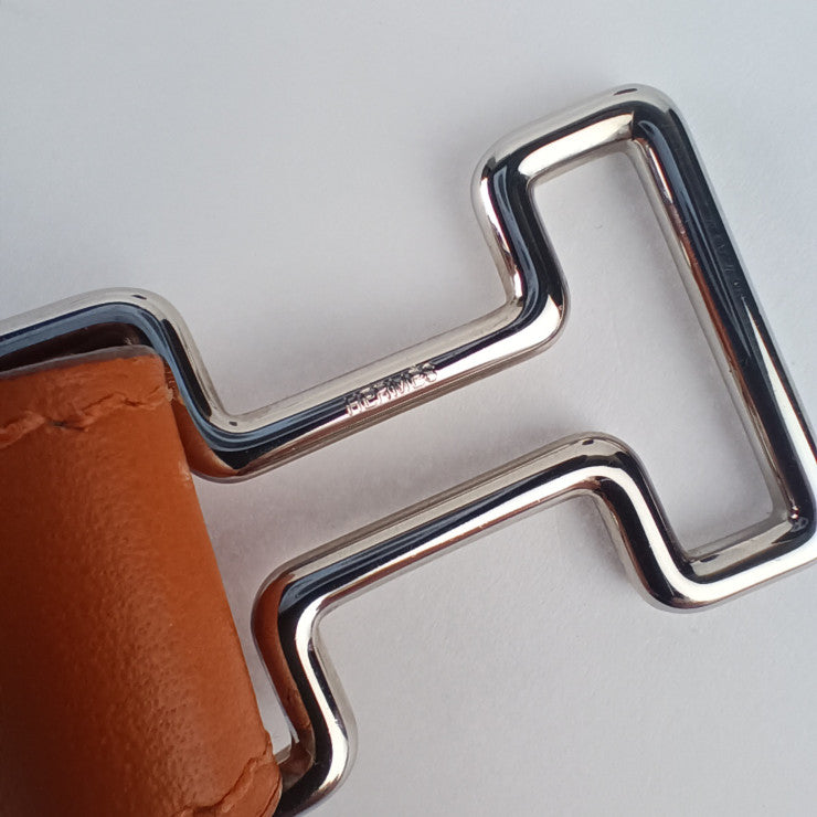 美品 HERMES エルメス ブレスレット トゥナイト - オレンジ系 シルバー金具 ヴォースイフト レディース □K刻印