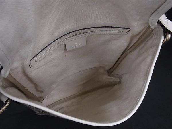 GUCCI グッチ ショルダーバッグ GGスプリーム 223666 ブラウン系×アイボリー系 PVC×レザー ユニセックス