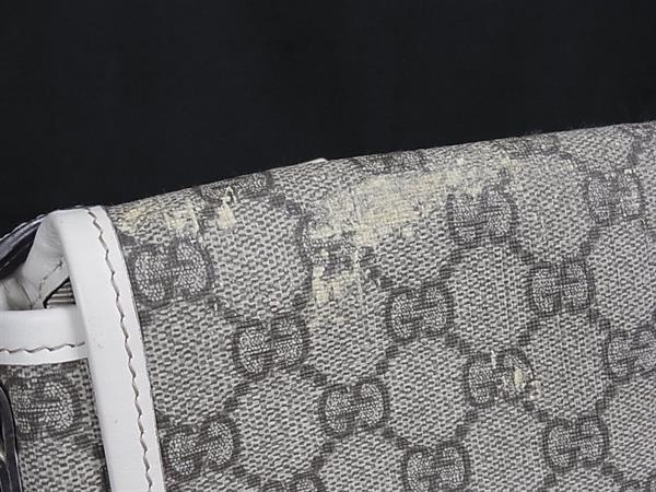 GUCCI グッチ ショルダーバッグ GGスプリーム 223666 ブラウン系×アイボリー系 PVC×レザー ユニセックス