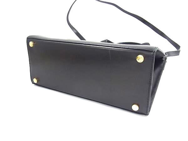 Salvatore Ferragamo サルバトーレフェラガモ ハンドバッグ ヴァラリボン BA21 4178 ブラック レザー レディース 2WAY ゴールド金具