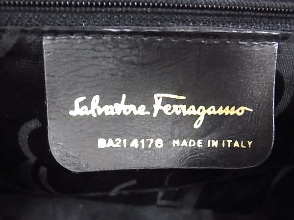 Salvatore Ferragamo サルバトーレフェラガモ ハンドバッグ ヴァラリボン BA21 4178 ブラック レザー レディース 2WAY ゴールド金具