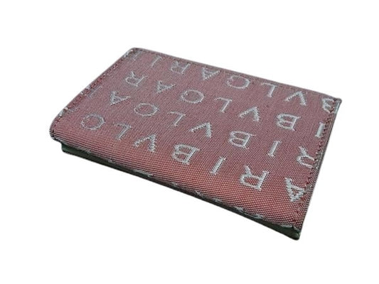 BVLGARI ブルガリ カードケース ロゴマニア - ピンク系 キャンバス レザー レディース シルバー金具 美品