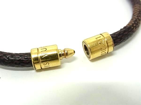 LOUIS VUITTON ルイヴィトン ブレスレット ブラスレ キープイット M6139F エベヌ ダミエ ユニセックス ゴールド金具