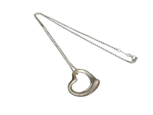 TIFFANY＆Co ティファニー ネックレス エルサペレッティ オープンハート - シルバー SV925 レディース ビッグ