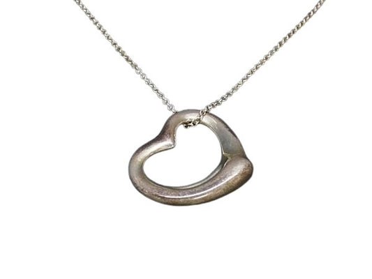 TIFFANY＆Co ティファニー ネックレス エルサペレッティ オープンハート - シルバー SV925 レディース ビッグ