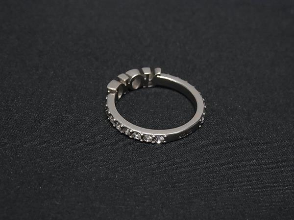 ChristianDior クリスチャンディオール リング ロゴ - シルバー メタル レディース ラインストーン