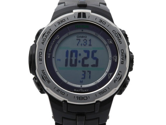 CASIO カシオ 腕時計 プロトレック PRW-3100 シルバー ブラック デジタル文字盤 ステンレス 樹脂 メンズ デジタル 電波ソーラー