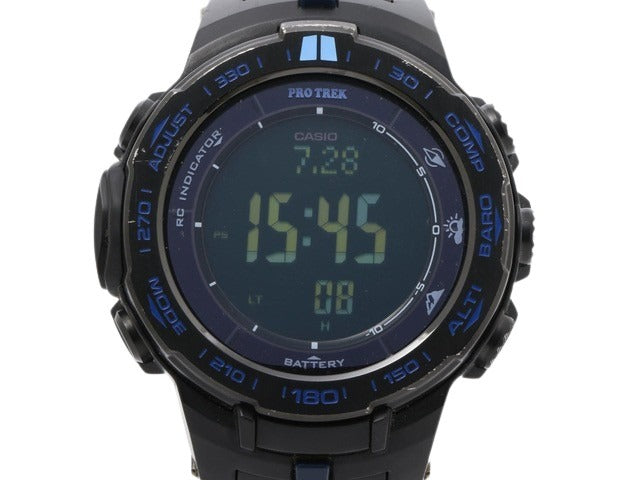 CASIO カシオ 腕時計 プロトレック PRW-3100Y ブラック ブルー デジタル文字盤 ステンレス 樹脂 メンズ デジタル 電波ソーラー
