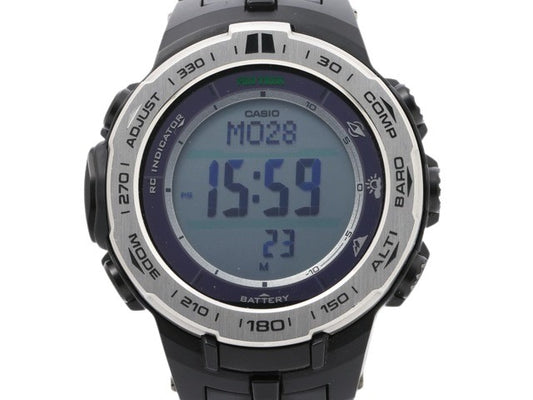 CASIO カシオ 腕時計 プロトレック PRW-3100 シルバー ブラック デジタル文字盤 ステンレス 樹脂 メンズ デジタル 電波ソーラー