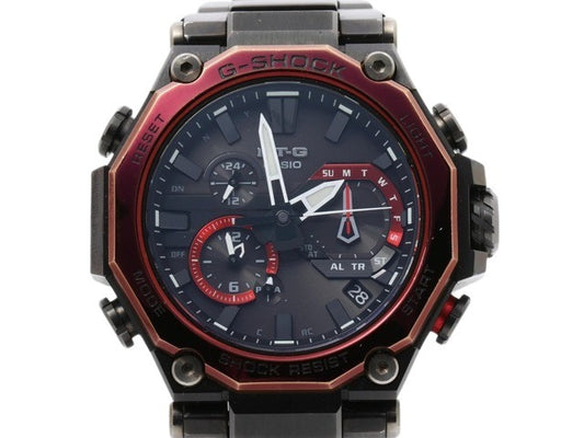 CASIO カシオ 腕時計 G-SHOCK MTG-B2000BD ブラック×ボルドー ブラック文字盤 カーボン ステンレス メンズ アナログ 電波ソーラー