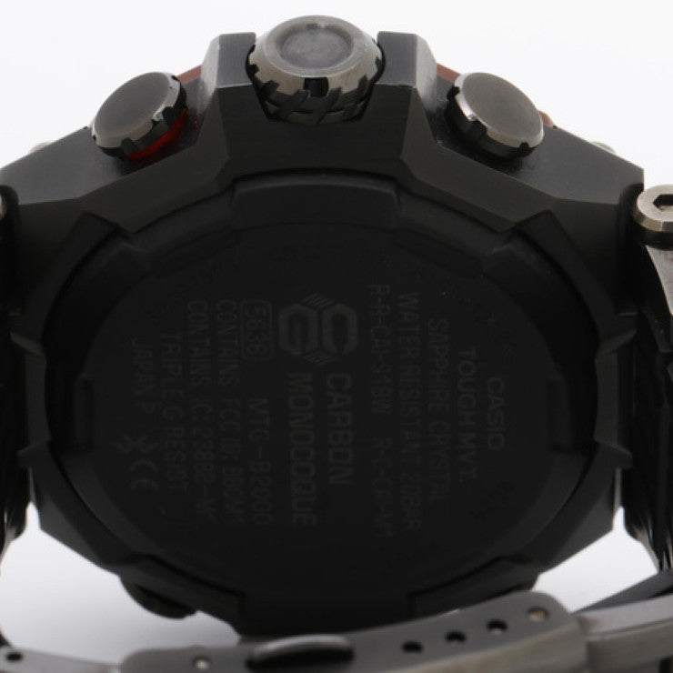 CASIO カシオ 腕時計 G-SHOCK MTG-B2000BD ブラック×ボルドー ブラック文字盤 カーボン ステンレス メンズ アナログ 電波ソーラー
