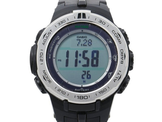 CASIO カシオ 腕時計 プロトレック PRW-3100 シルバー ブラック デジタル文字盤 ステンレス 樹脂 メンズ デジタル 電波ソーラー