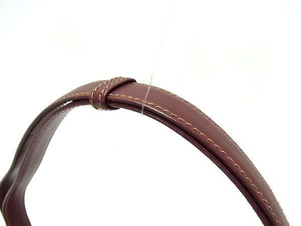 Cartier カルティエ ハンドバッグ マストライン ショルダーバッグ ボルドー系 レザー レディース ゴールド金具