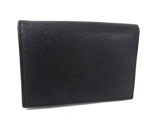 BVLGARI ブルガリ 名刺入れ クラシコ カードケース 20361 ブラック レザー ユニセックス 美品