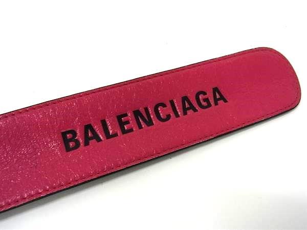 BALENCIAGA バレンシアガ ブレスレット サイクル ブレスレット 469170 ピンク系 レザー ユニセックス 美品