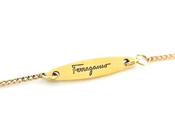 Salvatore Ferragamo フェラガモ ネックレス ガンチーニ EVO 76 0672 ゴールド メタル レディース 美品