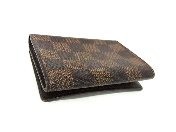 LOUIS VUITTON ルイヴィトン カードケース ダミエ アンヴェロップ カルト ドゥ ヴィジット N62920 エベヌ PVC レザー ユニセックス