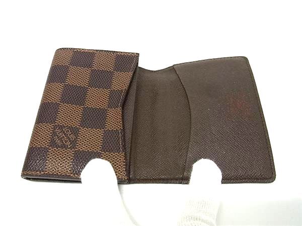 LOUIS VUITTON ルイヴィトン カードケース ダミエ アンヴェロップ カルト ドゥ ヴィジット N62920 エベヌ PVC レザー ユニセックス