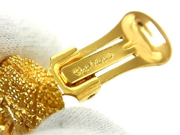Christian Dior クリスチャン ディオール イヤーアクセサリー クリップ式 ハートイヤリング ゴールド メタル レディース ヴィンテージ 美品