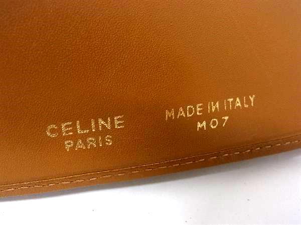 CELINE セリーヌ 財布 マカダム がま口 長財布 ブラウン系 PVC レザー レディース ゴールド金具 美品