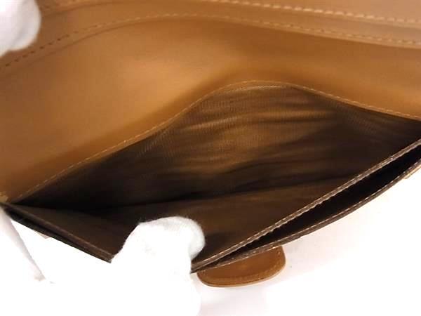 CELINE セリーヌ 財布 マカダム がま口 長財布 ブラウン系 PVC レザー レディース ゴールド金具 美品