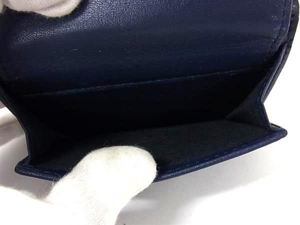 JIMMY CHOO ジミーチュウ 三つ折り財布 JAYDEN ジェイデン ネイビー系 レザー ユニセックス スタースタッズ 美品