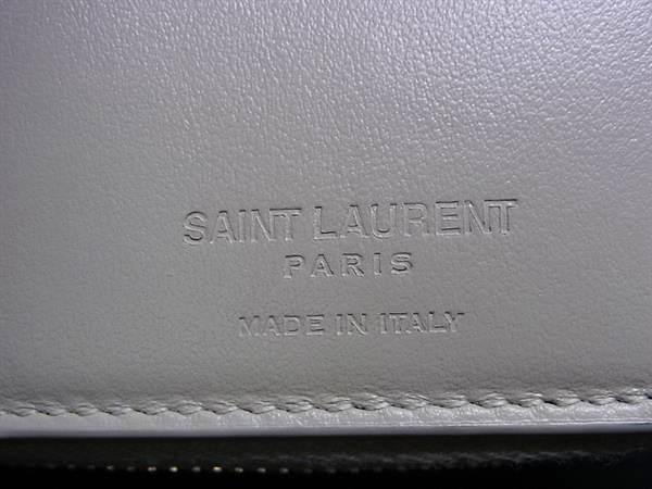 SAINT LAURENT サンローラン 二つ折り財布 JOAN ジョアン 650981 アイボリー系 レザー レディース ラウンドファスナー ゴールド金具