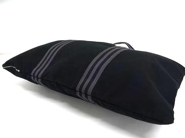 HERMES エルメス ビジネスバッグ フールトゥ ポルトドキュマン ブラック系 キャンバス ユニセックス ブリーフケース シルバー金具 美品