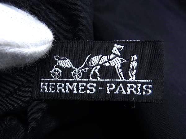 HERMES エルメス ビジネスバッグ フールトゥ ポルトドキュマン ブラック系 キャンバス ユニセックス ブリーフケース シルバー金具 美品