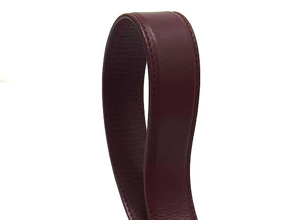 Cartier カルティエ バッグ マストライン ターンロック ショルダーバッグ ボルドー系 レザー レディース