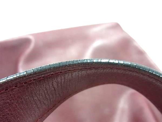 Cartier カルティエ バッグ マストライン 巾着型 ショルダーバッグ ボルドー系 レザー レディース