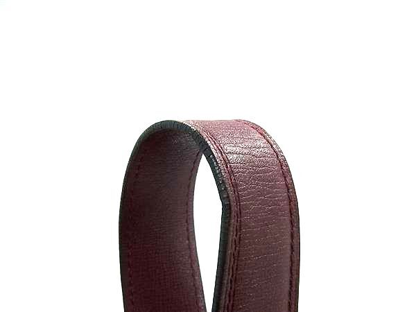 Cartier カルティエ バッグ マストライン 巾着型 ショルダーバッグ ボルドー系 レザー レディース
