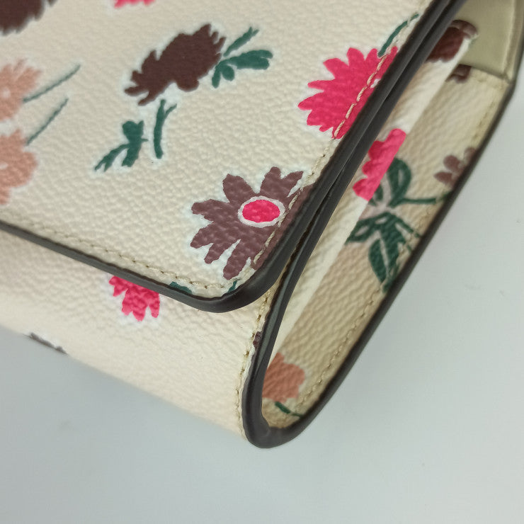 COACH コーチ 長財布 エンベローブ プリント デイジーフィールド 57211 マルチカラー PVC レザー レディース 二つ折り財布