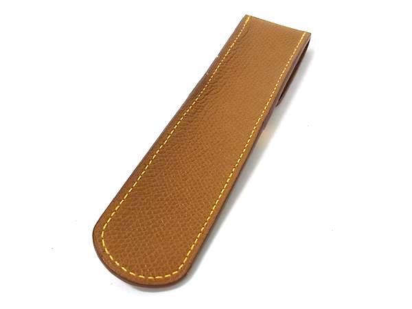 HERMES エルメス ペンケース ゴールド イエロー クシュベル ユニセックス ステーショナリー