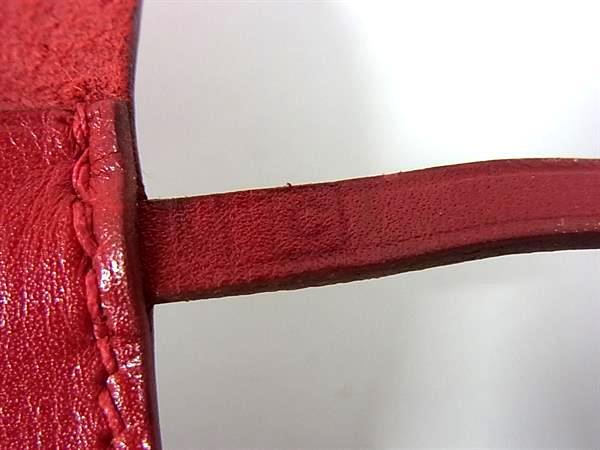 HERMES エルメス ペンケース レッド ボックスカーフ レディース ステーショナリー シルバー金具 美品