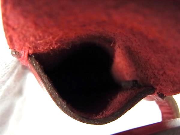 HERMES エルメス ペンケース レッド ボックスカーフ レディース ステーショナリー シルバー金具 美品