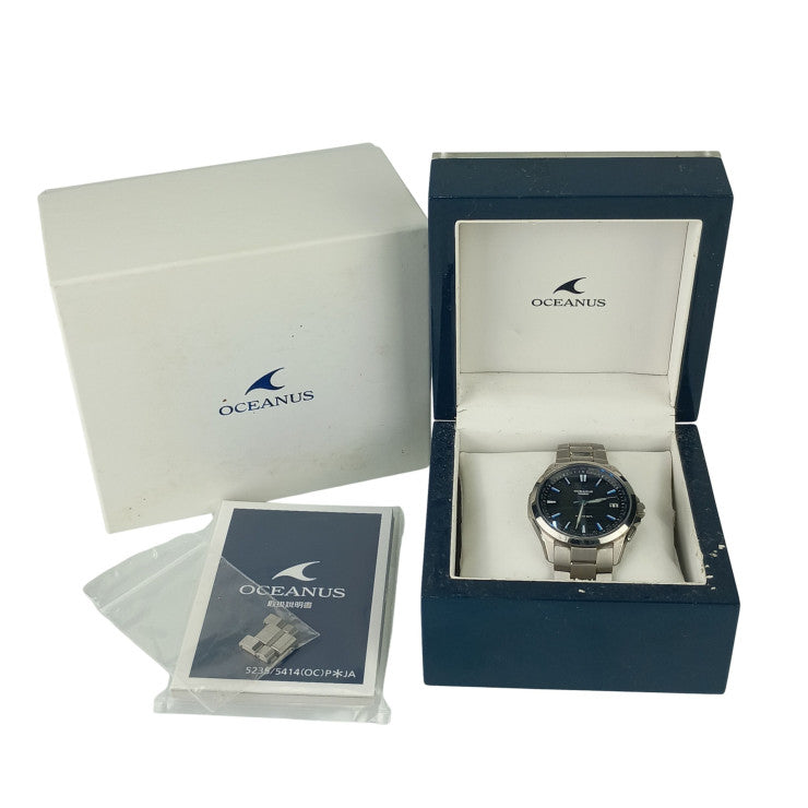 CASIO カシオ 時計 オシアナス OCWS1001AJF ブラック文字盤 TI メンズ