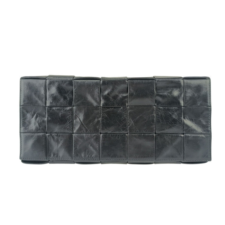 BOTTEGA VENETA ボッテガヴェネタ ウエストバッグ マキシイントレチャート ザ・ストレッチ カセット ベルトバッグ 629067 ブラック カーフ ユニセックス シルバー金具 美品