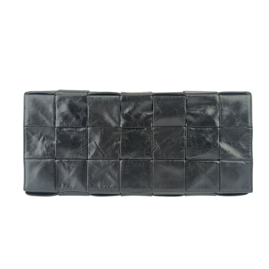 BOTTEGA VENETA ボッテガヴェネタ ウエストバッグ マキシイントレチャート ザ・ストレッチ カセット ベルトバッグ 629067 ブラック カーフ ユニセックス シルバー金具 美品