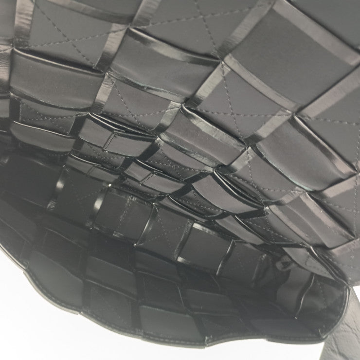 BOTTEGA VENETA ボッテガヴェネタ ウエストバッグ マキシイントレチャート ザ・ストレッチ カセット ベルトバッグ 629067 ブラック カーフ ユニセックス シルバー金具 美品